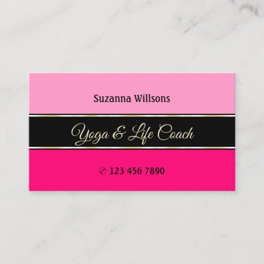 スタイリッシュピ縁どック付き黒モダン色 名刺 (正面)