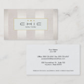 スタイリッシュファッション及び美しいモダンストライプの 名刺 (正面/裏面)