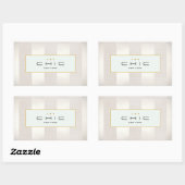 スタイリッシュファッション及び美しいモダンストライプの 長方形シール (シート)