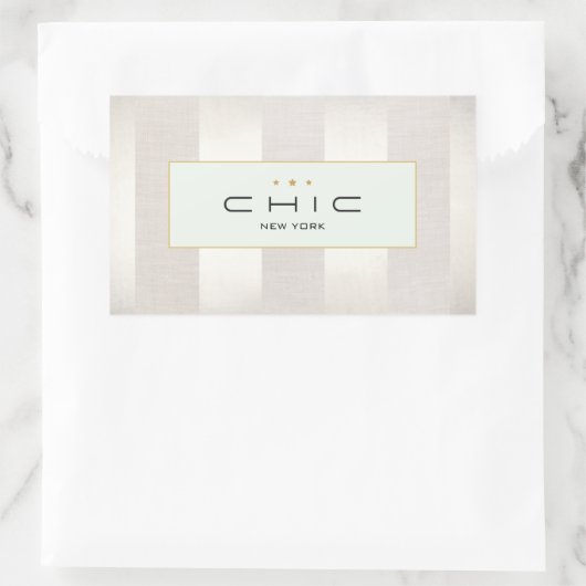 スタイリッシュファッション及び美しいモダンストライプの 長方形シール (バッグ)