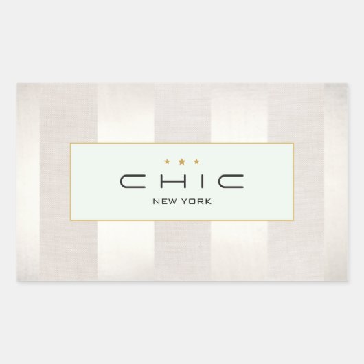 スタイリッシュファッション及び美しいモダンストライプの 長方形シール (正面)