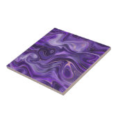 スタイリッシュファンキーGroovy Purple Curves Marble 1-6 タイル (側面)