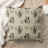 スタイリッシュファンシー渦巻形の花の模様 クッション (ブランケット)