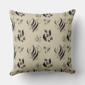 スタイリッシュファンシー渦巻形の花の模様 クッション (裏面)