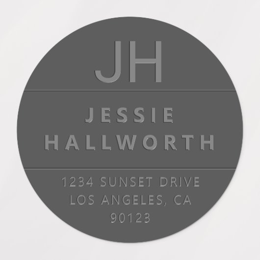 スタイリッシュフェイクエンボスモダンモノグラム防水 ラベル (デザイン1)