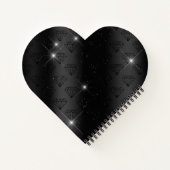 スタイリッシュフェイクガーリーグリッターアニマルプリントモノグラムN ノートブック (裏面)