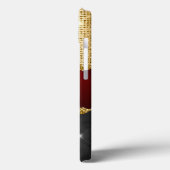 スタイリッシュフェイクグリッター赤金ゴールドブラックモノグラム Case-Mate iPhoneケース (裏面 / 左)