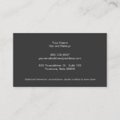 スタイリッシュフェイクモダンセインストライプの美しい 名刺 (裏面)