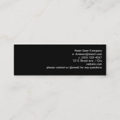 スタイリッシュフェイク金ゴールドフレーク水玉模様 スキニー名刺 (裏面)