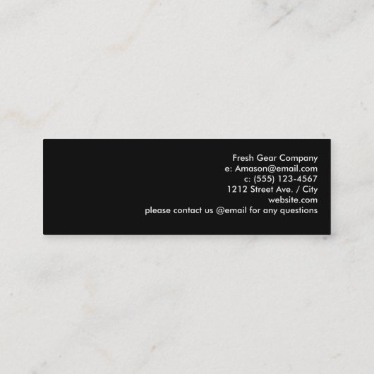 スタイリッシュフェイク金ゴールドフレーク水玉模様 スキニー名刺 (裏面)