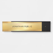 スタイリッシュフェイク金ゴールドモダンテンプレート サインプレート (正面)