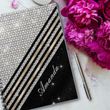 スタイリッシュフェイク銀と黒パーソナライズされた