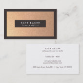 スタイリッシュフェイク銅美しいとファッション 名刺 (正面/裏面)