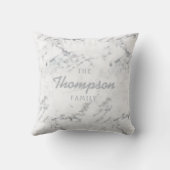 スタイリッシュフェイクMarbleテクスチャカスタムファミリ名 クッション (裏面)