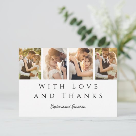 スタイリッシュフォトスモダントシンプルのSCRIPT結婚's サンキューカード (スタンド正面)