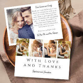 スタイリッシュフォトスモダントシンプルのSCRIPT結婚's サンキューカード