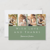 スタイリッシュフォトモダンスシンプルト結婚ス サンキューカード (正面)