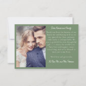 スタイリッシュフォトモダンスシンプルト結婚ス サンキューカード (裏面)