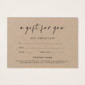 スタイリッシュフォントクラフト商品券（ロゴ付き） (裏面)