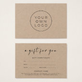 スタイリッシュフォントクラフト商品券（ロゴ付き） (正面&裏面)