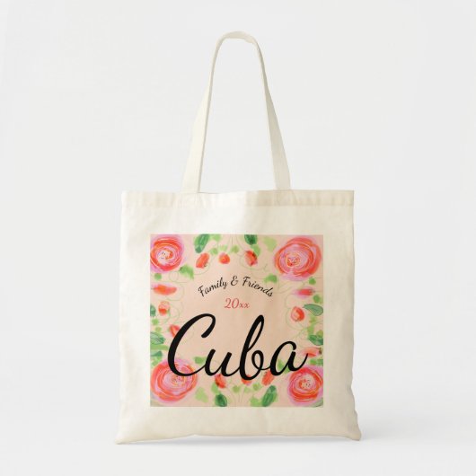 スタイリッシュフローラアート設計 トートバッグ (正面)