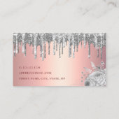 スタイリッシュフローラシルバーグリッタードリップメイクアップ&ヘア 名刺 (裏面)