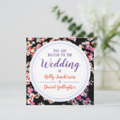 スタイリッシュフローラデザイン結婚式 招待状 (スタンド正面)