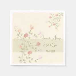 スタイリッシュフローラデザイン スタンダードカクテルナプキン