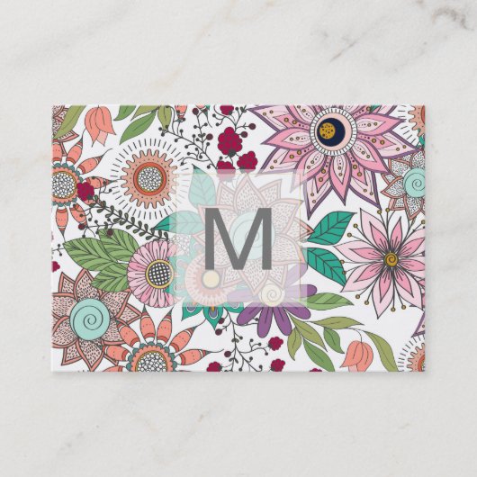 スタイリッシュフローラドール鮮やかデザイン 名刺 (正面)