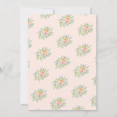 スタイリッシュフローラフレーム写真の誕生のお知らせ 案内状 (裏面)