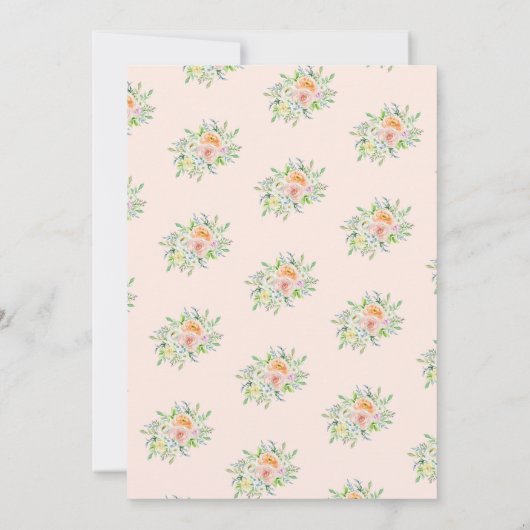 スタイリッシュフローラフレーム写真の誕生のお知らせ 案内状 (裏面)