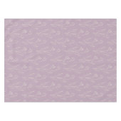 スタイリッシュフローララインアートスケッチinほこりっぽい薄紫 テーブルクロス (正面(横))