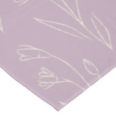 スタイリッシュフローララインアートスケッチinほこりっぽい薄紫 テーブルクロス (アングル)