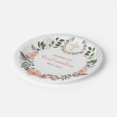 スタイリッシュフローラリース確認パーティー   ペーパープレート (アングル)