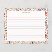 スタイリッシュフローラ中和かわいらし縁どレシピカード (裏面)