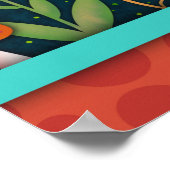 スタイリッシュフローラ感動的が今日を驚かせる ポスター (角)