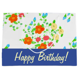 スタイリッシュフローラ抱き枕 ラージペーパーバッグ