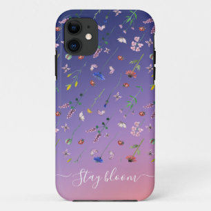 スタイリッシュフローラ植物模様iPhoneケース iPhone 11 ケース
