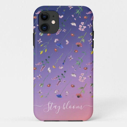 スタイリッシュフローラ植物模様iPhoneケース Case-Mate iPhoneケース (裏面)
