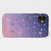 スタイリッシュフローラ植物模様iPhoneケース Case-Mate iPhoneケース (裏面(横))