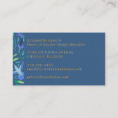 スタイリッシュフローラ模様 名刺 (裏面)