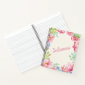 スタイリッシュフローラ絵画色パーソナライズされた ノートブック (内部)