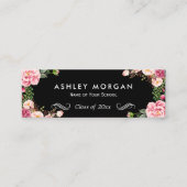 スタイリッシュフローラ花卒業名カード コーリングカード (正面)