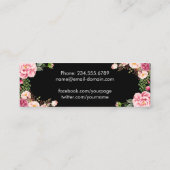 スタイリッシュフローラ花卒業名カード コーリングカード (裏面)