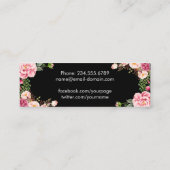 スタイリッシュフローラ花卒業名カード コーリングカード (裏面)