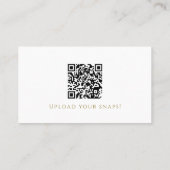 スタイリッシュブライダルシャワーQRコードカード 名刺 (裏面)