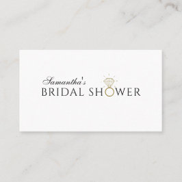 スタイリッシュブライダルシャワーQRコードカード 名刺