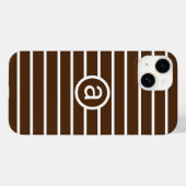 スタイリッシュブラウン白柄モノトーン名刺 Case-Mate iPhoneケース (裏面 (横))