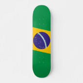 スタイリッシュブラジル国旗 スケートボード (正面)