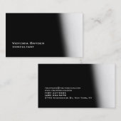 スタイリッシュブラックグレイモダンプロフェッショナル 名刺 (正面/裏面)